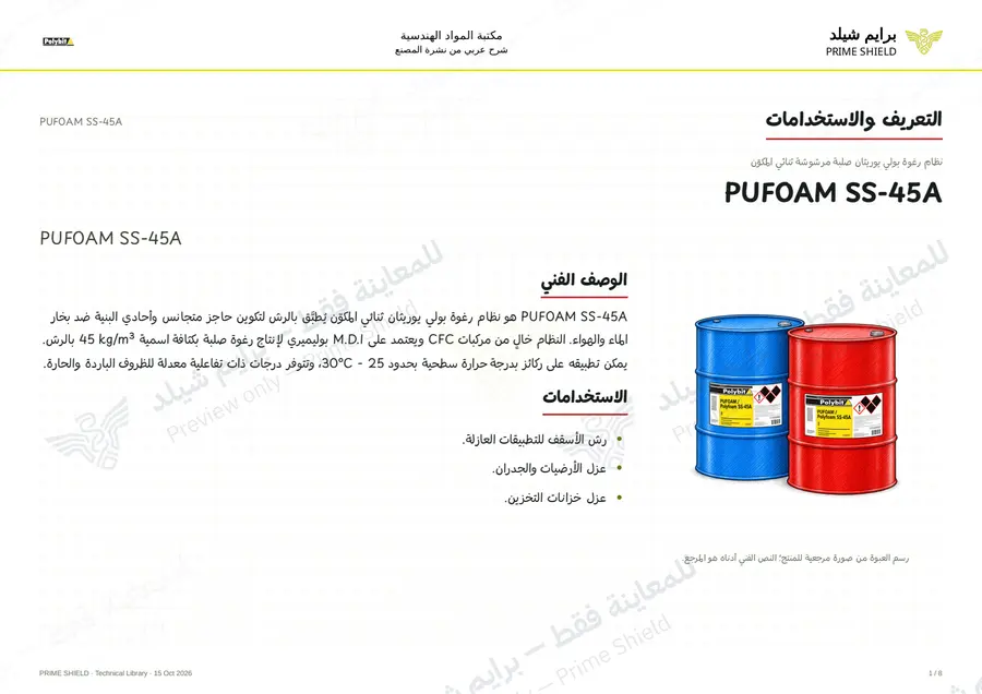 الصفحة 1 من 10 — PUFOAM SS-45A — الشرح العربي