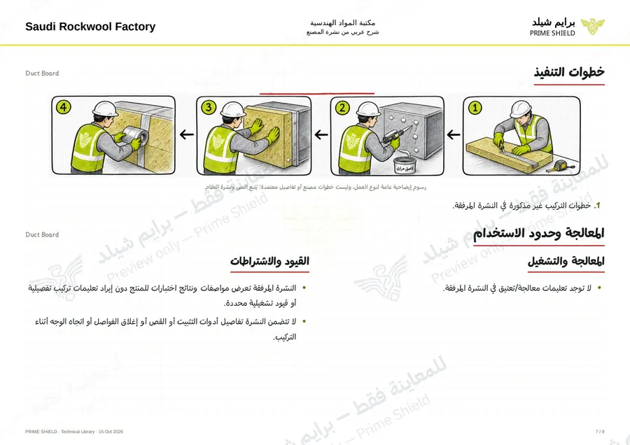 الصفحة 7 من 10 — Duct Board — الشرح العربي