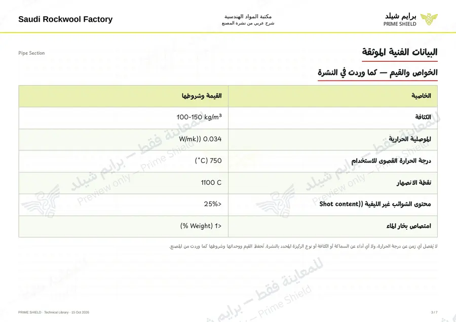 الصفحة 3 من 8 — Pipe Section — الشرح العربي