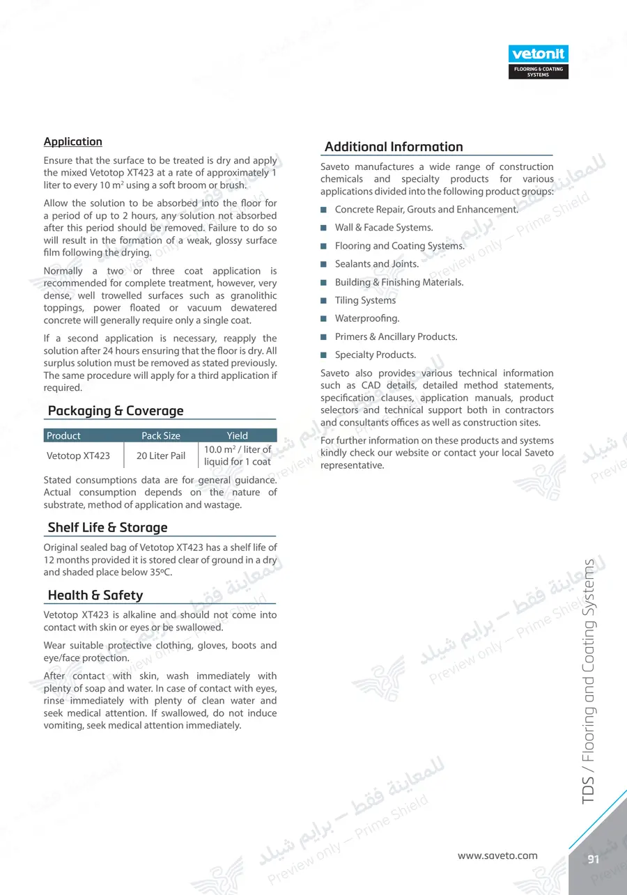 Page 103 of 109 — Flooring Technical Brochure — Official sheet (EN)