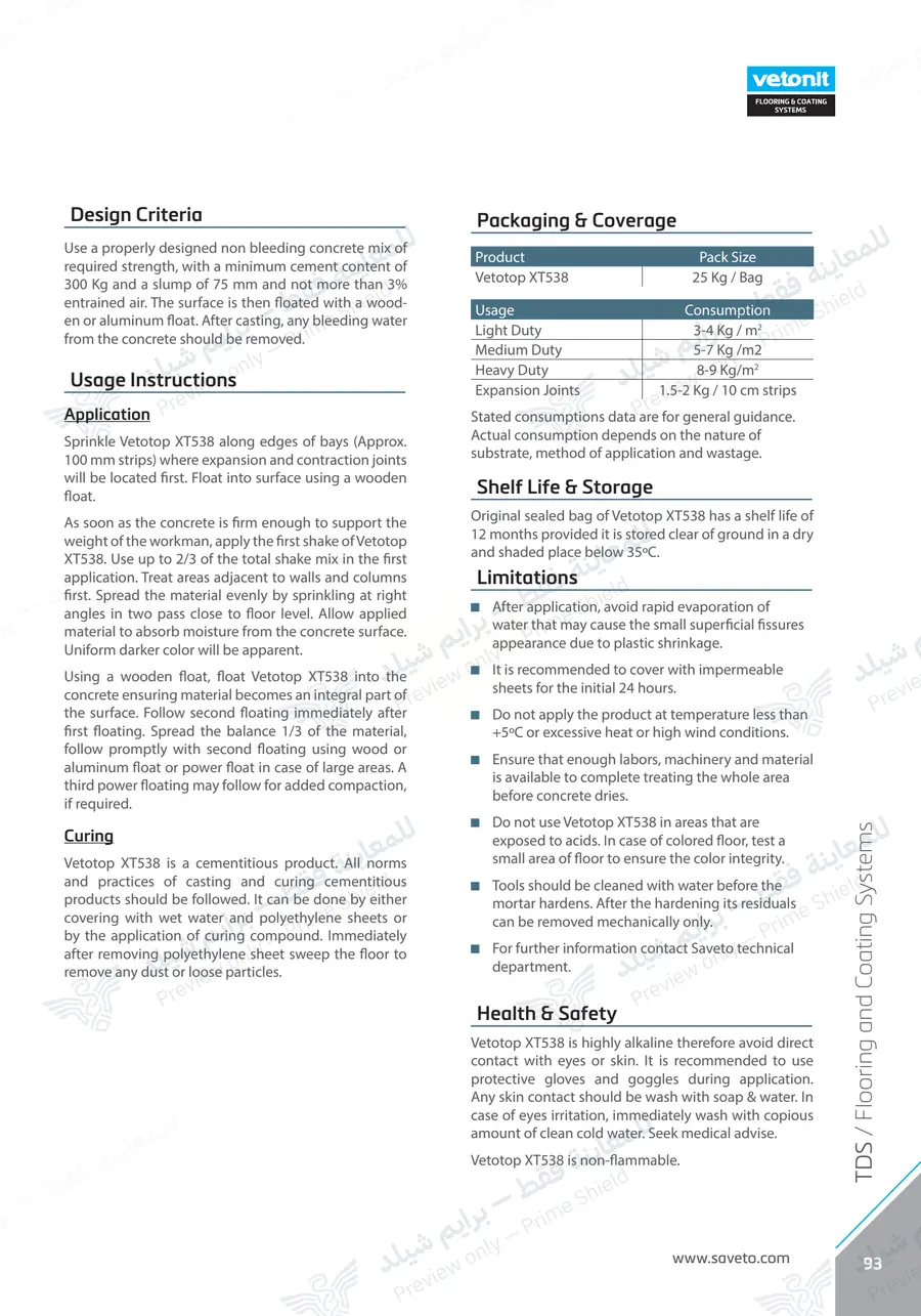 Page 105 of 109 — Flooring Technical Brochure — Official sheet (EN)