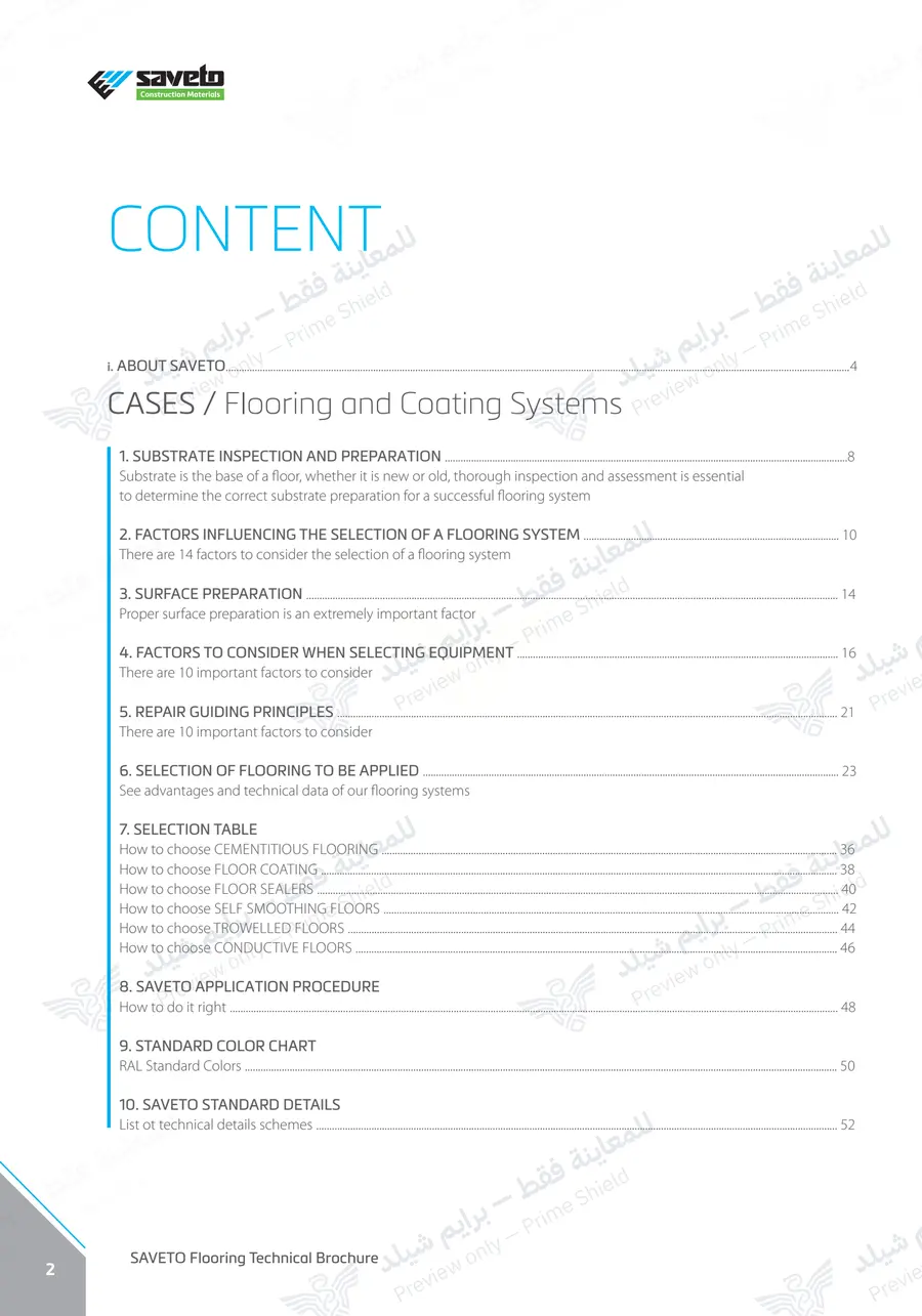 Page 14 of 109 — Flooring Technical Brochure — Official sheet (EN)