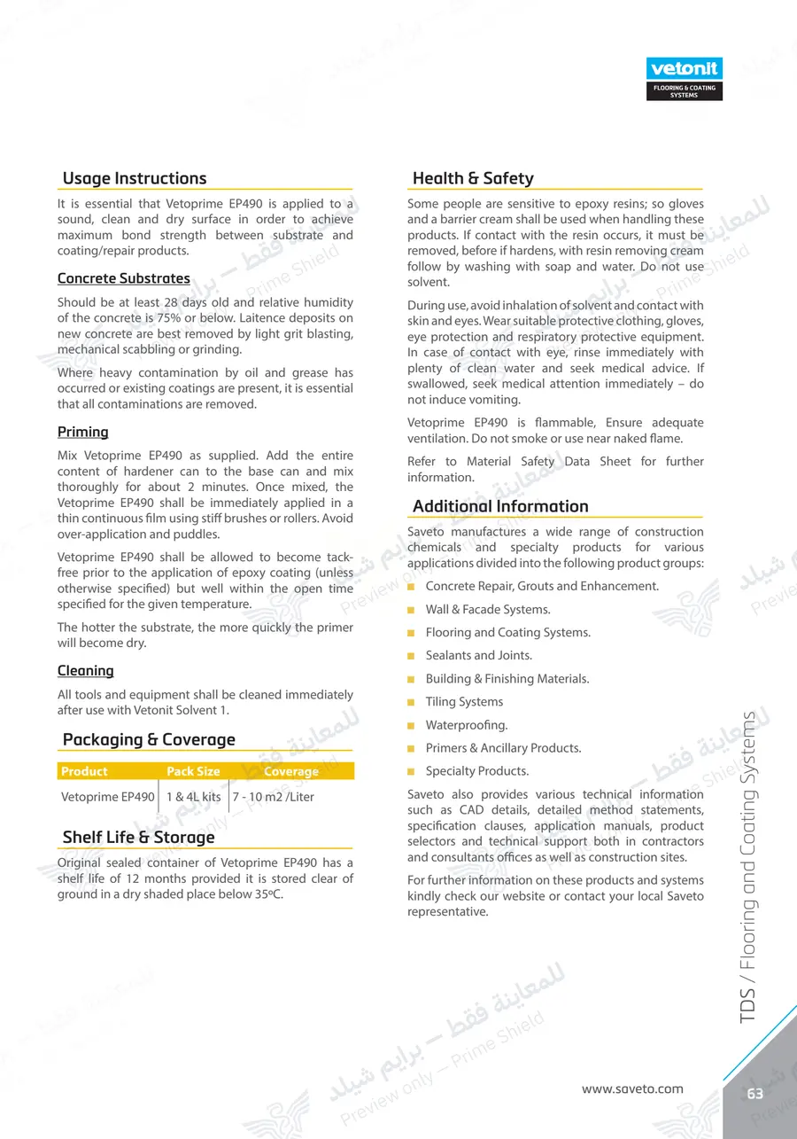 Page 75 of 109 — Flooring Technical Brochure — Official sheet (EN)