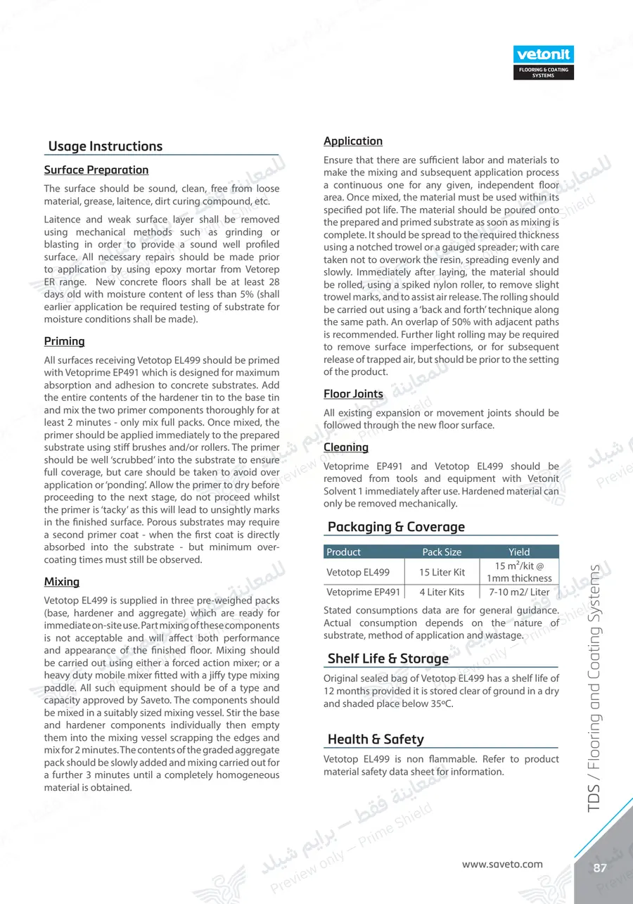 Page 99 of 109 — Flooring Technical Brochure — Official sheet (EN)