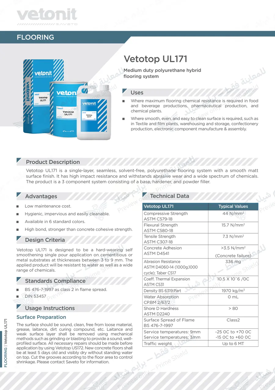 الصفحة 10 من 11 — Vetotop UL171 — النشرة الرسمية (EN)