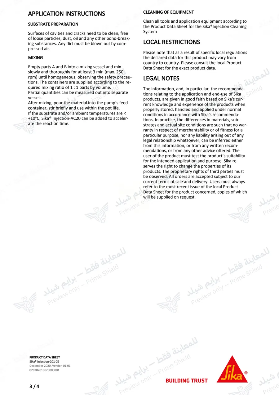 Page 13 of 14 — Sika Injection-201 CE — Official sheet (EN)