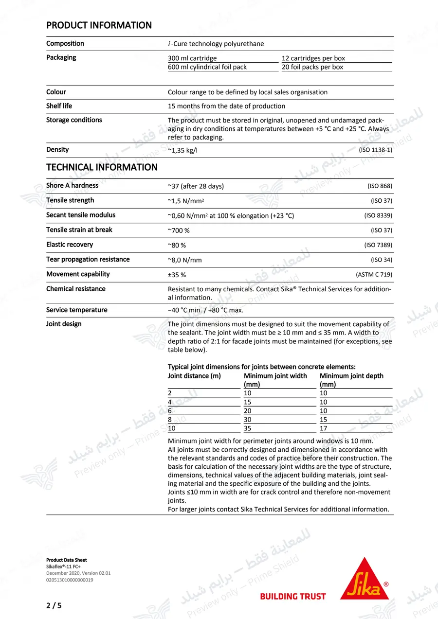 Page 12 of 15 — Sikaflex-11 FC+ — Official sheet (EN)