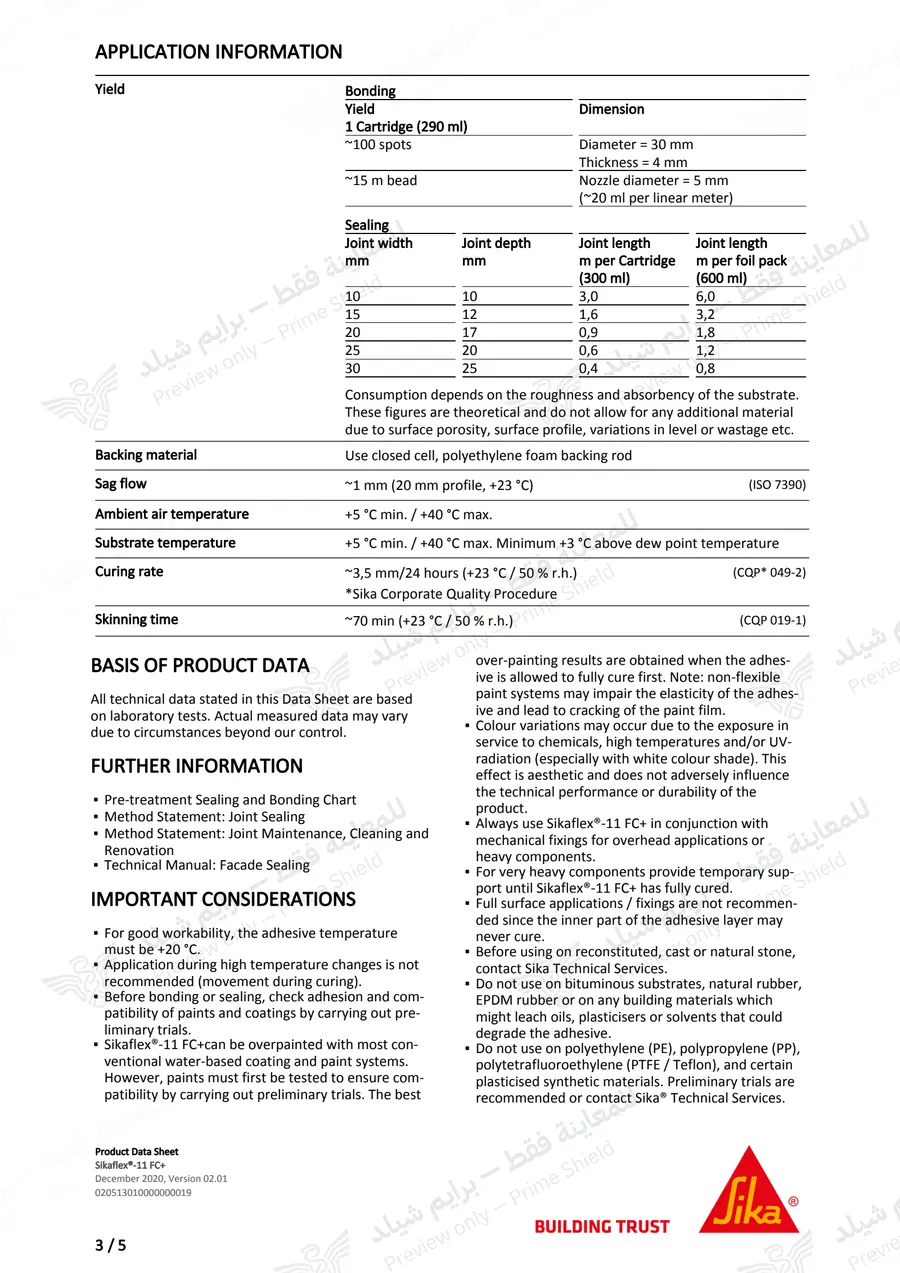 Page 13 of 15 — Sikaflex-11 FC+ — Official sheet (EN)