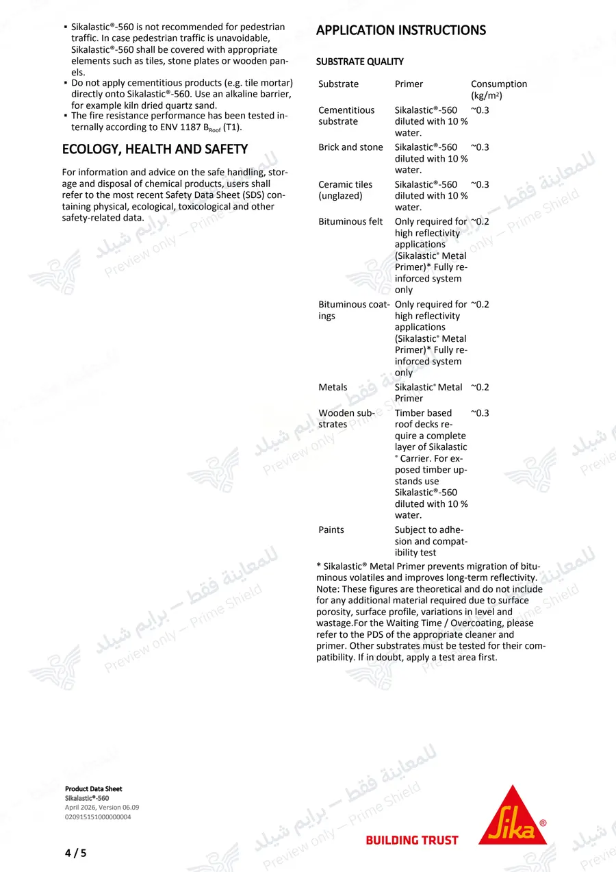 Page 14 of 15 — Sikalastic-560 — Official sheet (EN)