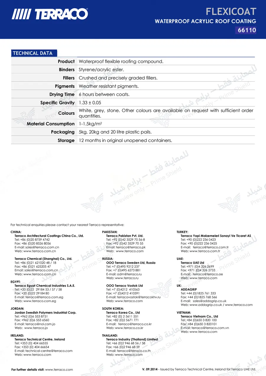الصفحة 11 من 11 — Flexicoat — النشرة الرسمية (EN)
