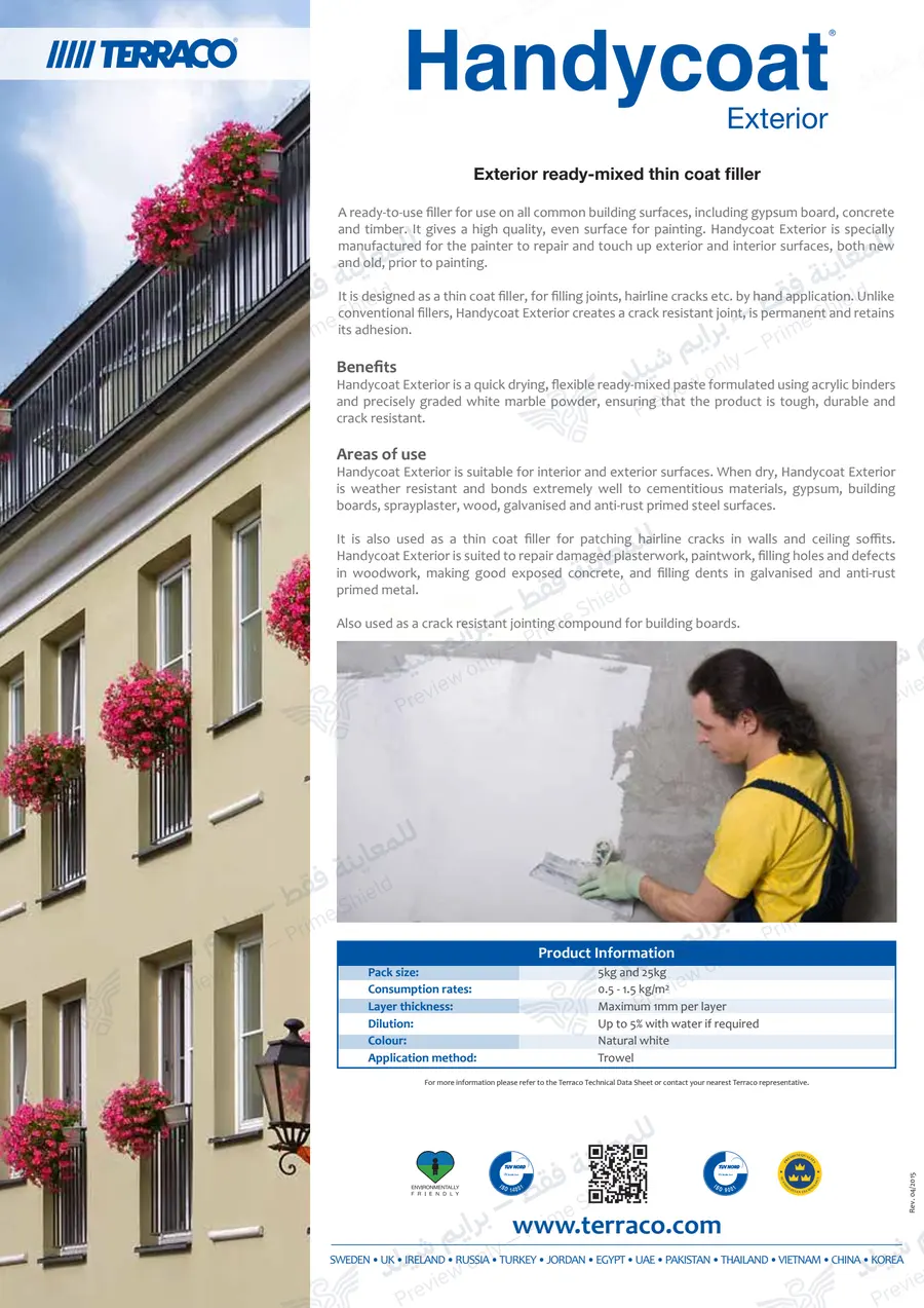 الصفحة 10 من 10 — Handycoat Exterior — النشرة الرسمية (EN)