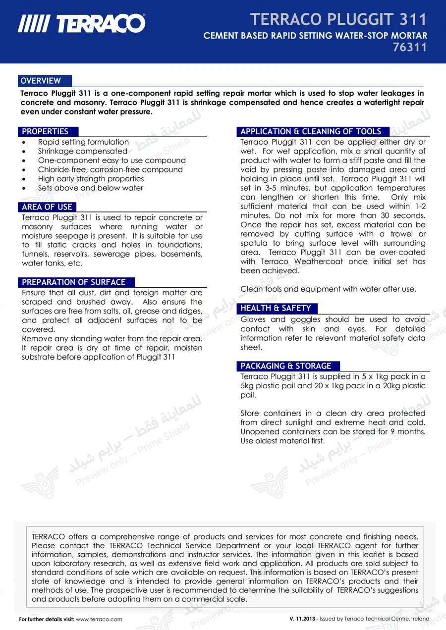 الصفحة 11 من 12 — Pluggit 311 — النشرة الرسمية (EN)