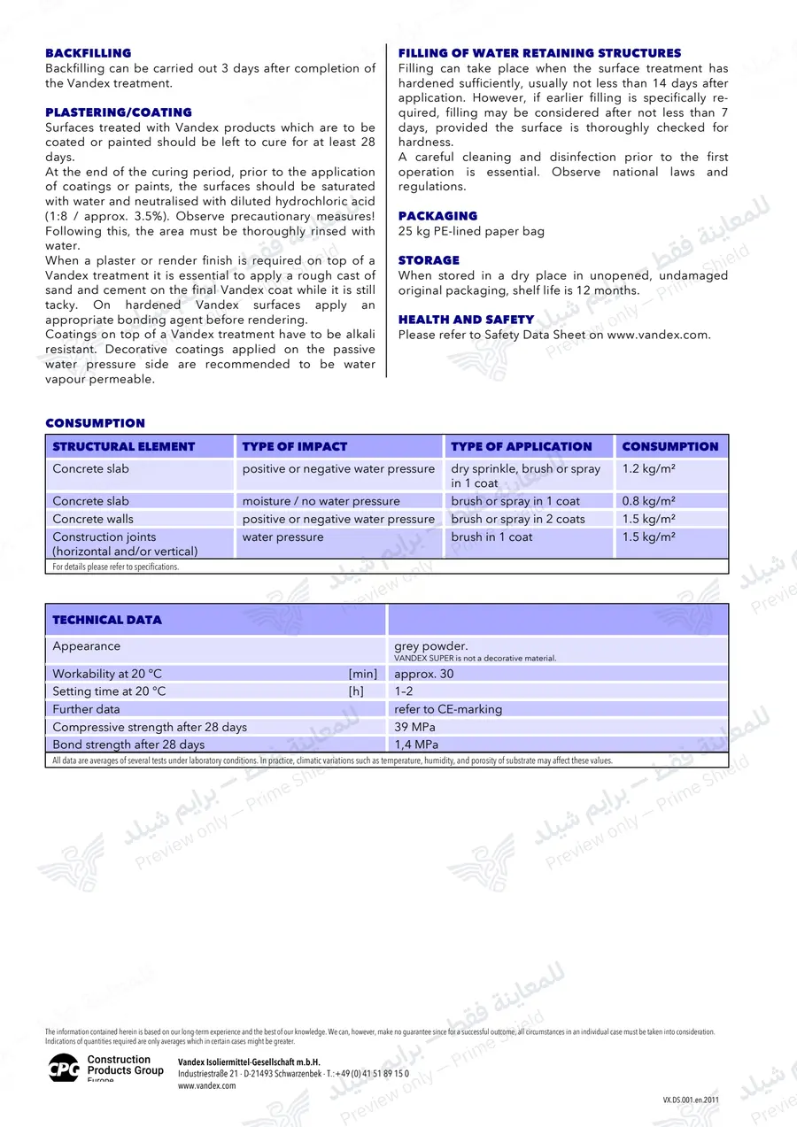 Page 12 of 12 — VANDEX SUPER — Official sheet (EN)
