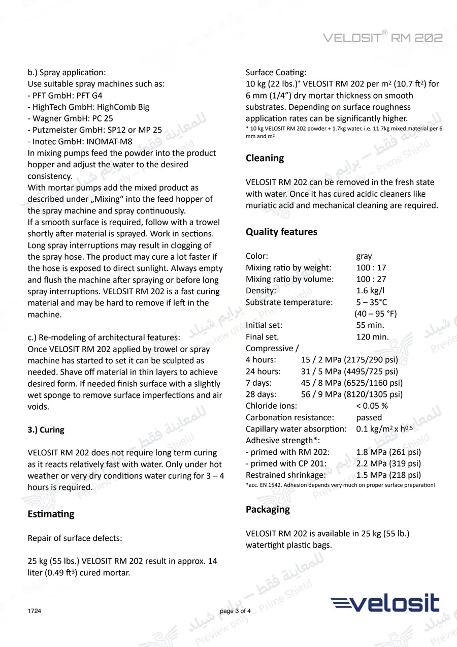 الصفحة 12 من 13 — VELOSIT RM 202 — النشرة الرسمية (EN)