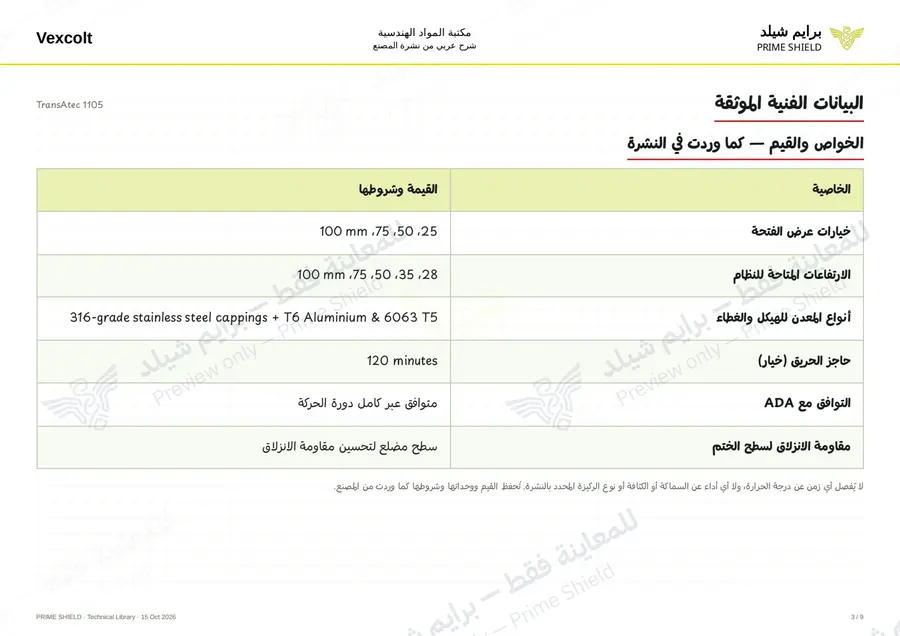 الصفحة 3 من 11 — TransAtec 1105 — الشرح العربي