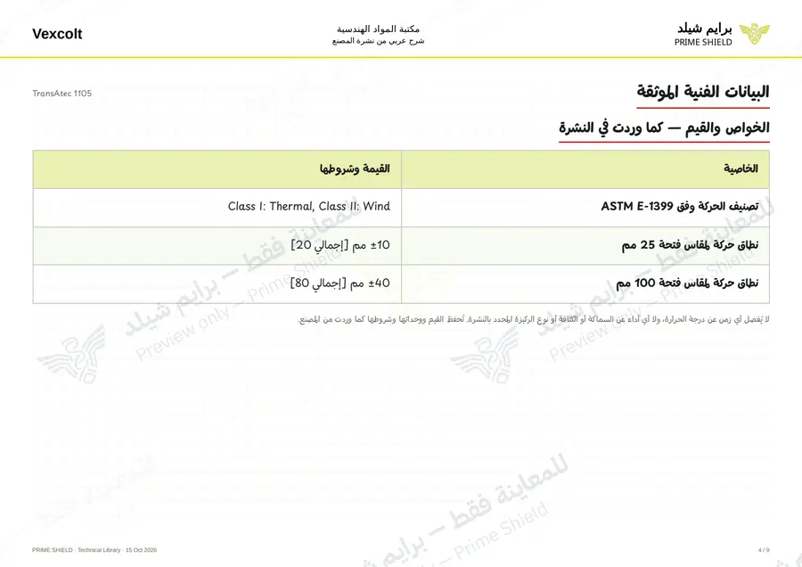 الصفحة 4 من 11 — TransAtec 1105 — الشرح العربي