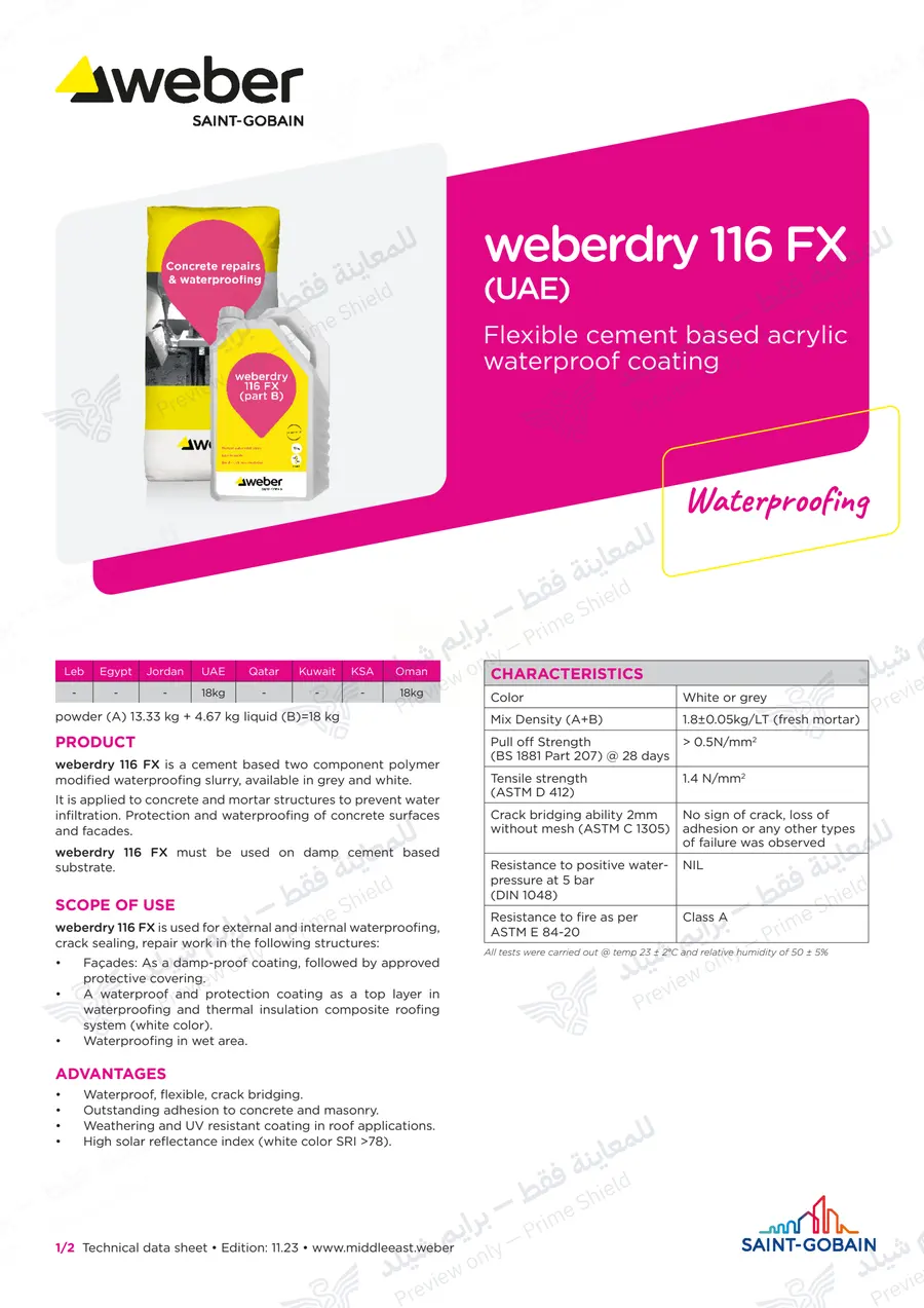 Page 10 of 11 — weberdry 116 FX — Official sheet (EN)
