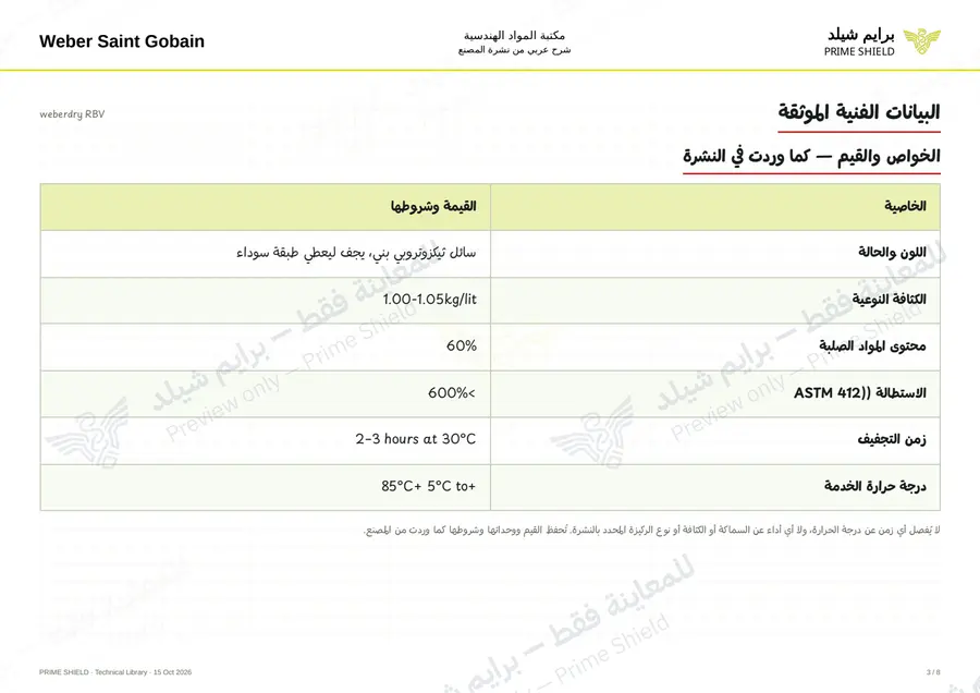 الصفحة 3 من 10 — weberdry RBV — الشرح العربي