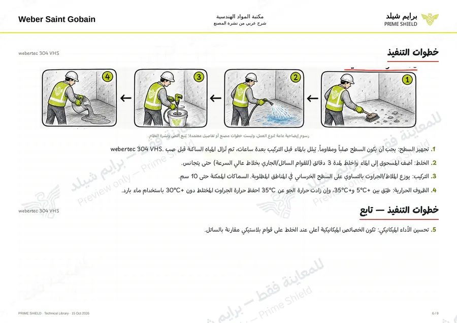 الصفحة 6 من 11 — webertec 304 VHS — الشرح العربي