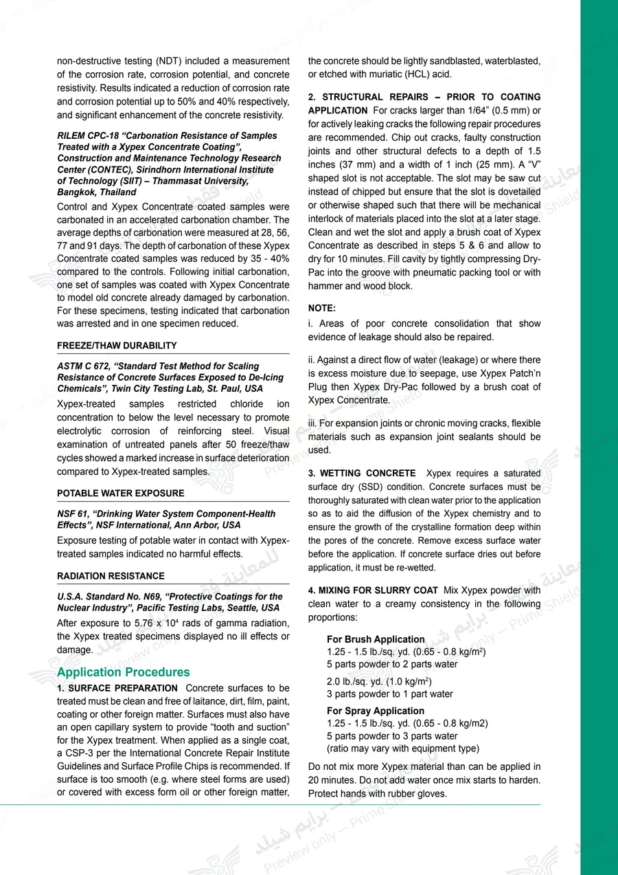Page 12 of 13 — Xypex Modified — Official sheet (EN)