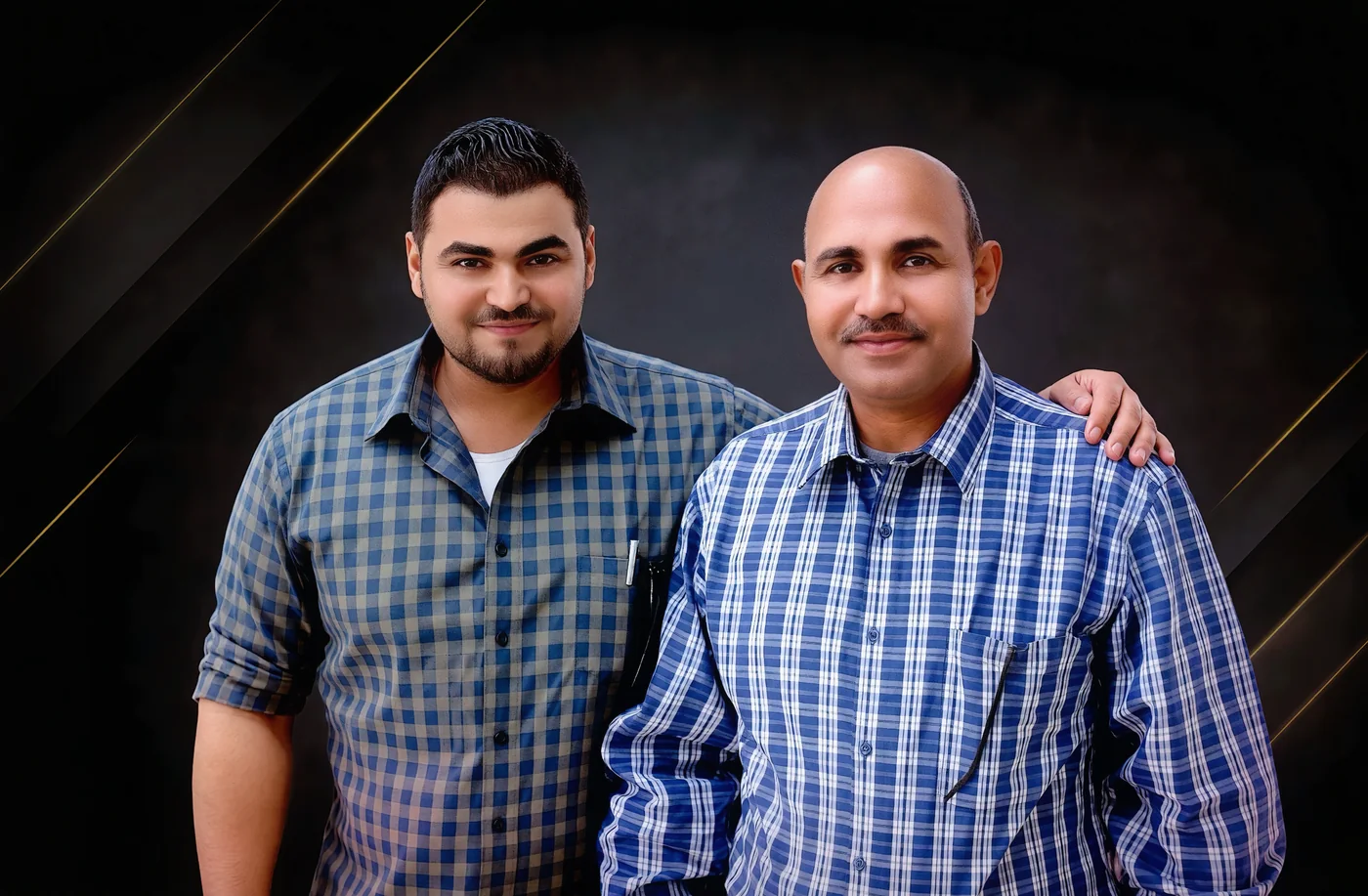 م. حسام العمدة مع والده المهندس حسن العمدة